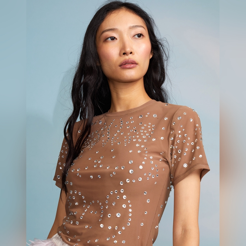 Cynthia Rowley Rhinestone tee